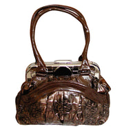 Peach Couture BRITTANY Vintage Clasp Doctor Style Large Handbag Shoulder Bag Purse