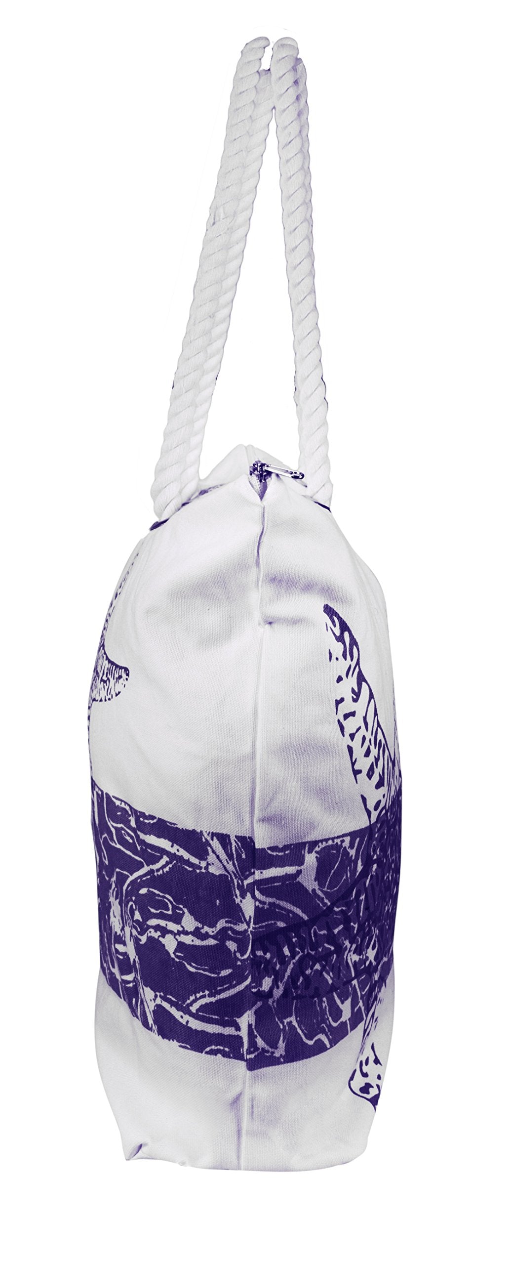 Starfish Design Cotton Canvas Beach Tote