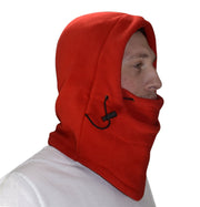 Thick Knit One Hole Facemask Balaclava Snowboarding Biker Mask (Red)