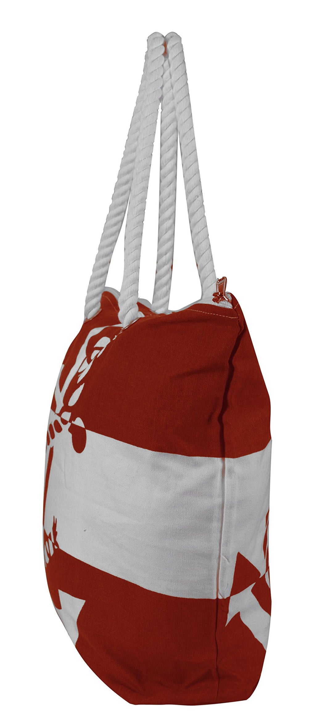 Anchor Print Cotton Canvas Beach Tote