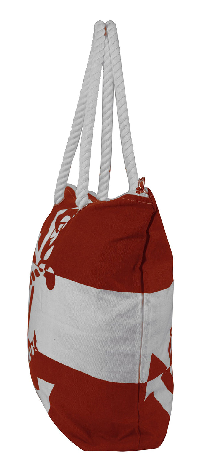 Anchor Print Cotton Canvas Beach Tote