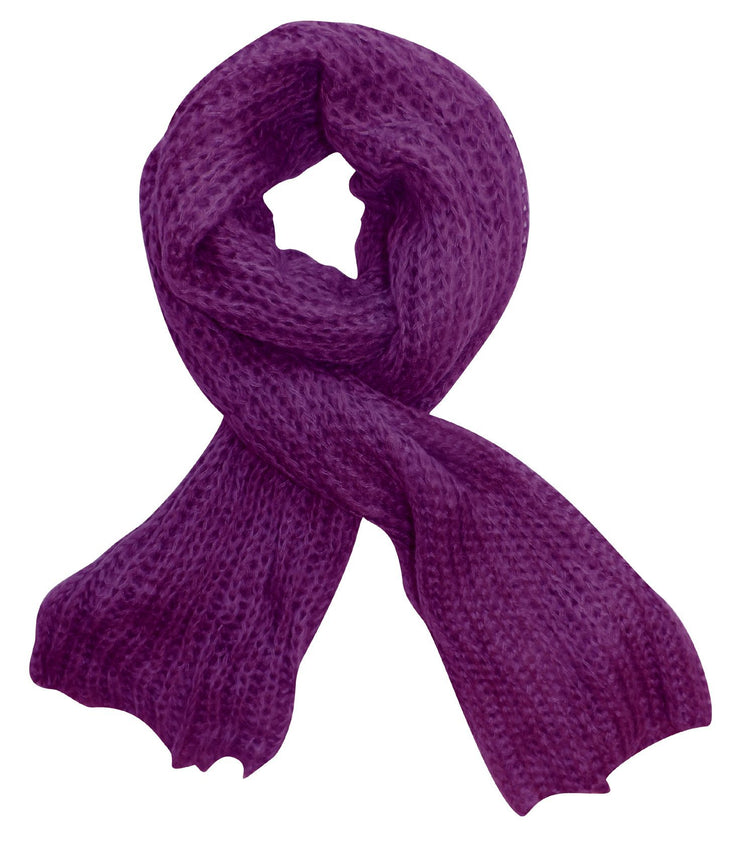 Purple Peach Couture Long Chunky and Warm Loose Knit Scarf