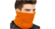 Peach Couture Thick Knit One Hole Facemask Balaclava Snowboarding Biker Mask (Orange)