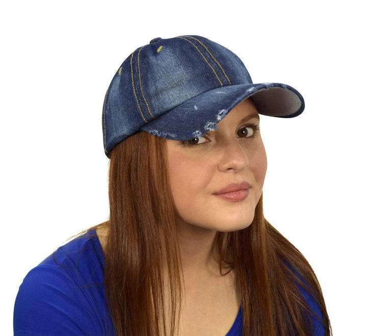 Unisex Sun Hats Washed Denim Hat Sports Baseball Cap