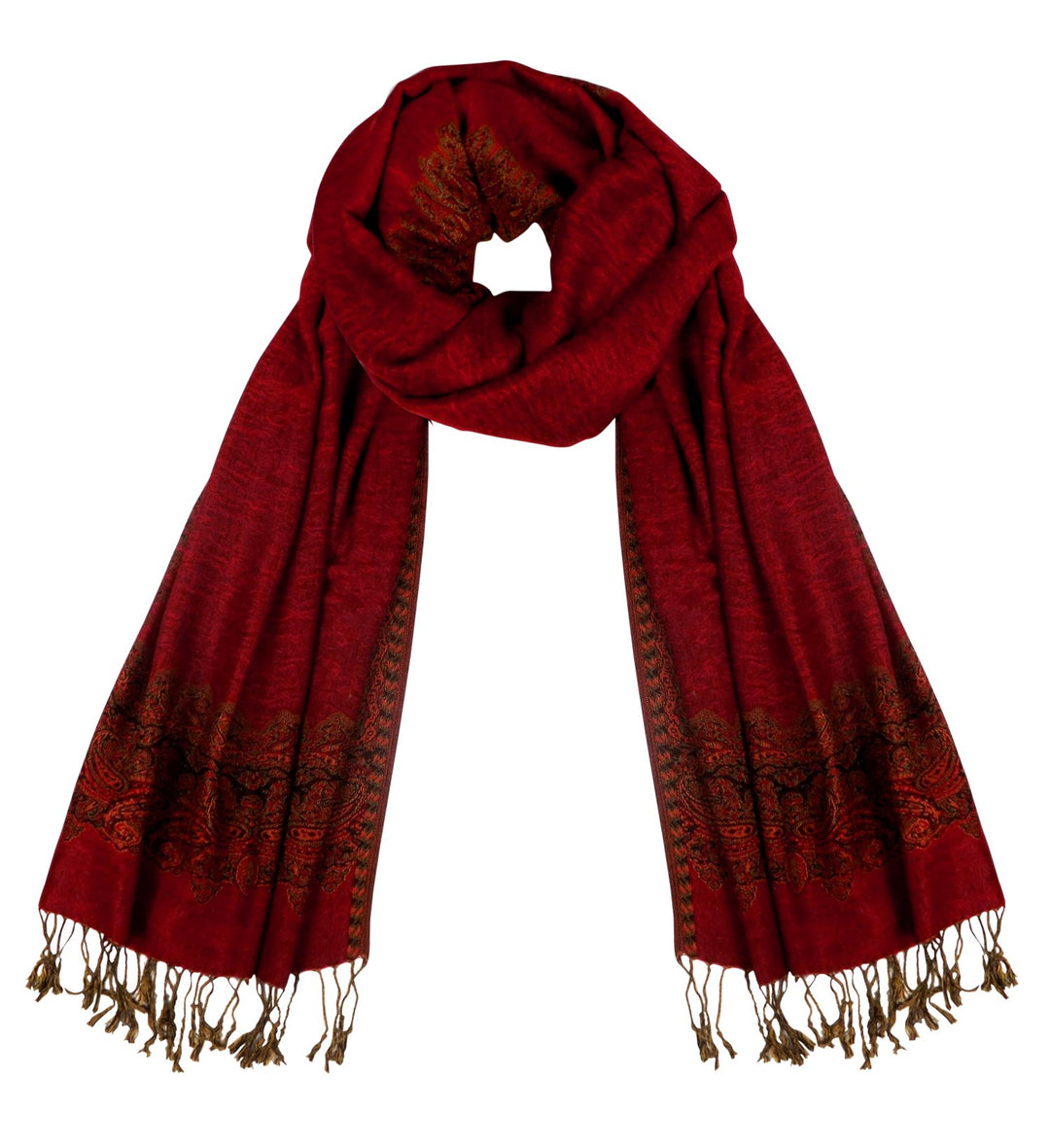 Reversible Jacquard Paisley Pashmina Shawl