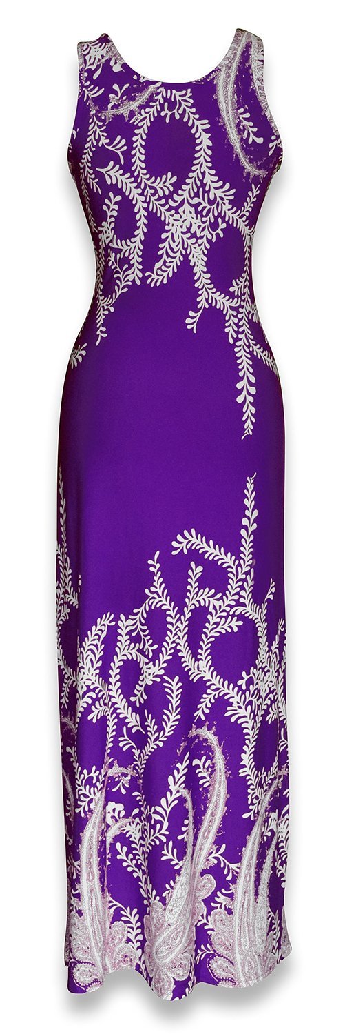 Paisley Print Sleeveless Scoop Neck Maxi Dress