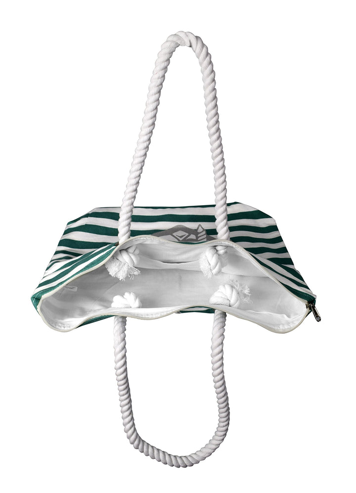 Anchor Print Cotton Canvas Beach Tote