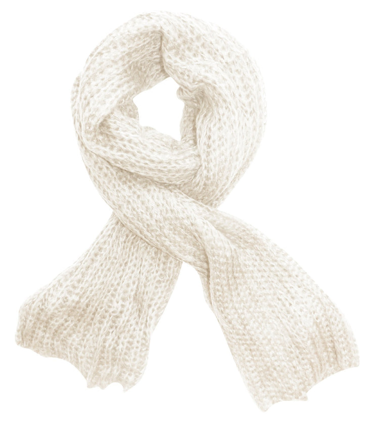 Cream Peach Couture Long Chunky and Warm Loose Knit Scarf