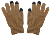 Unisex Warm Knitted Texting Gloves for Iphone Android Smart phones Touch screens Beige
