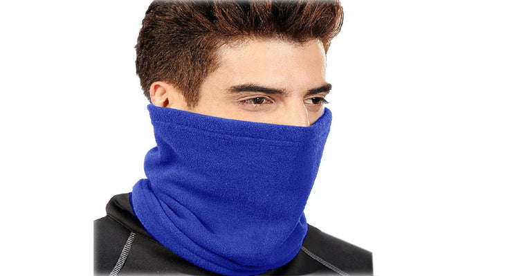 Peach Couture Thick Knit One Hole Facemask Balaclava Snowboarding Biker Mask (Blue)