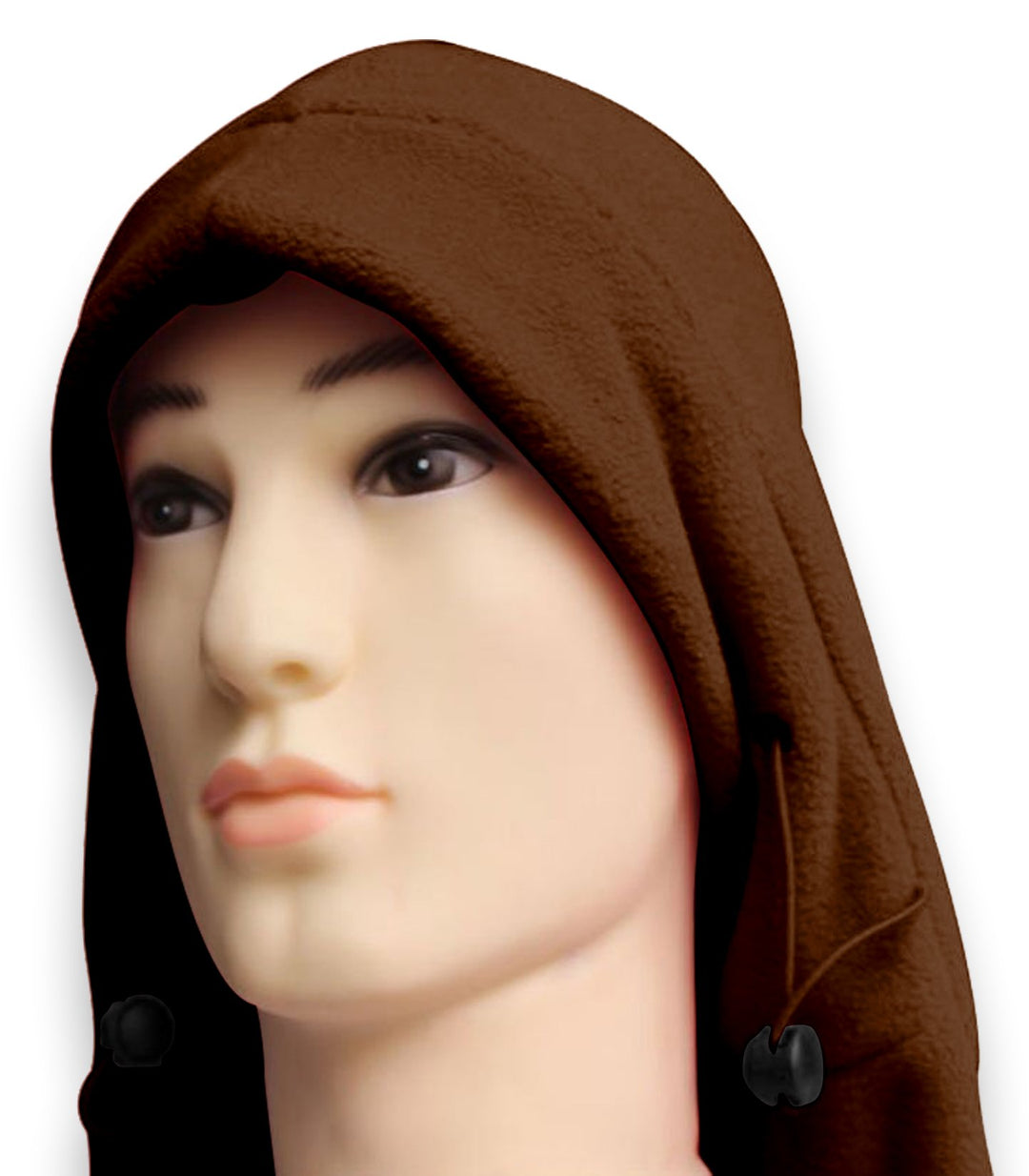 Thick Knit One Hole Facemask Balaclava Snowboarding Biker Mask (Full Face Brown)