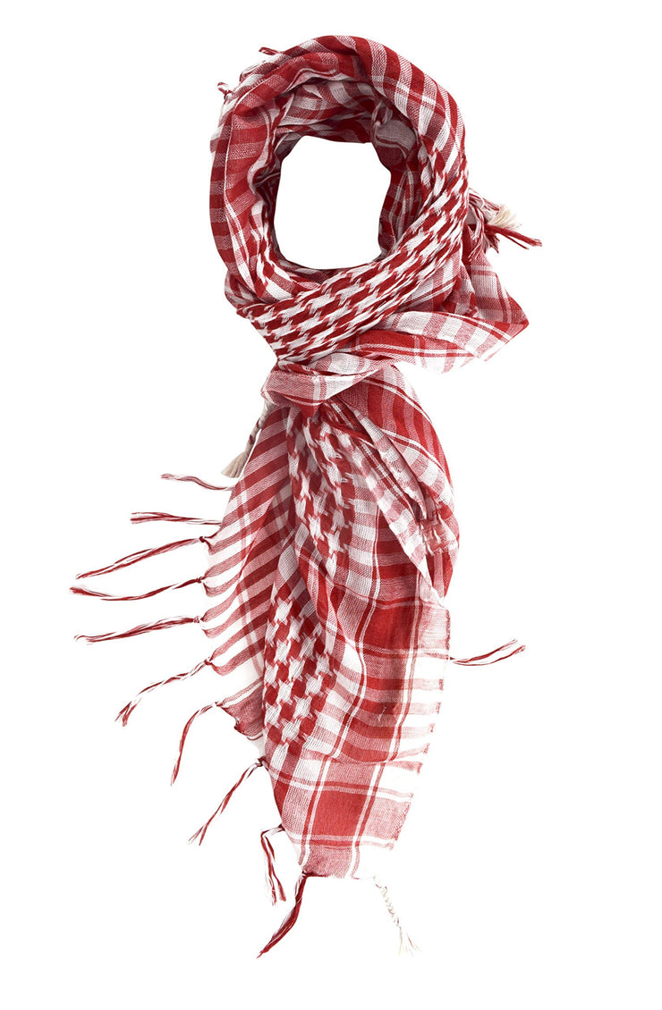 Red Chic Fashionable 100% Cotton Soft Unisex Shemagh Keffiyeh Face Coverup Scarf