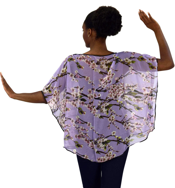 Womens Loose Silhouette Shrug Poncho Cover up Top