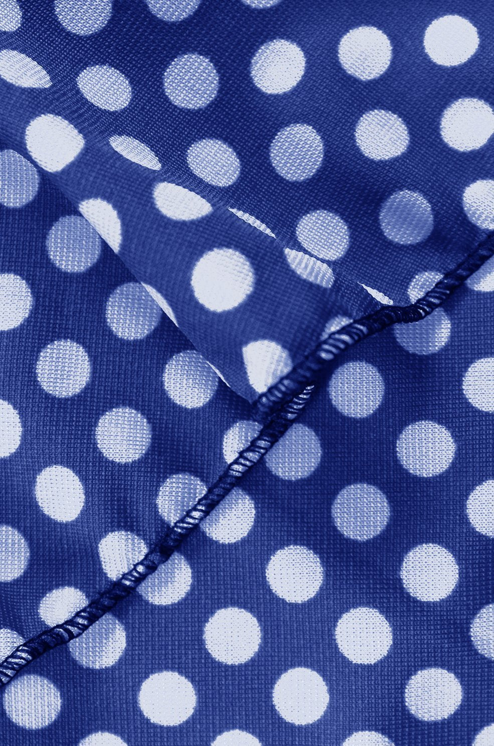 Polka Dot Ruffled V Neck Sleeveless Empire Waist Summer Maxi Dress