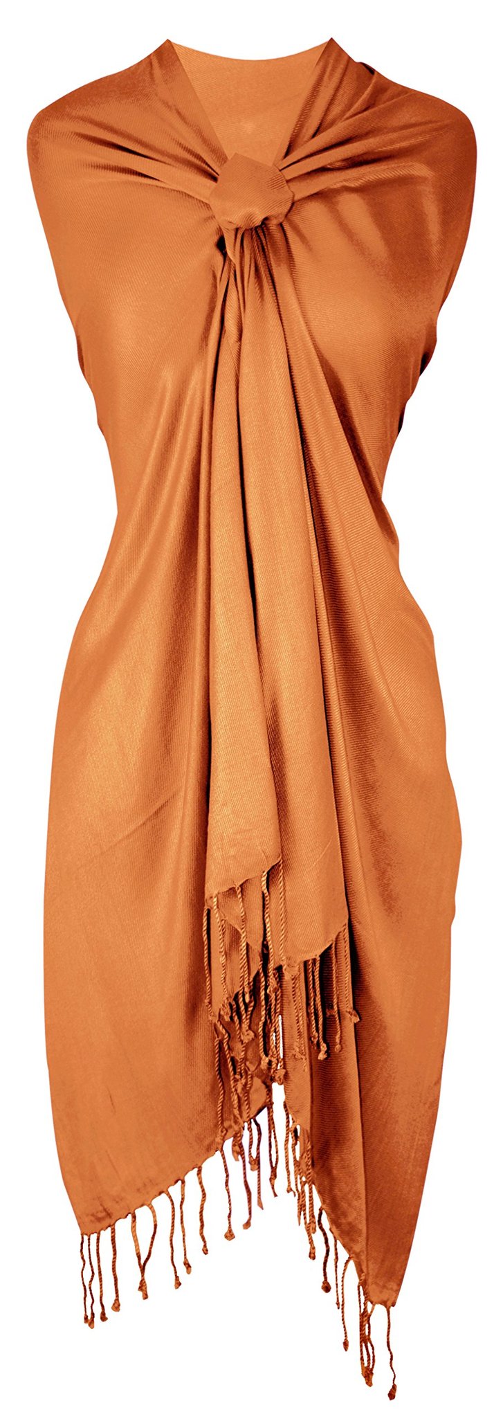 Rust pashmina shawl wrap for women lightweight fall wedding accessory