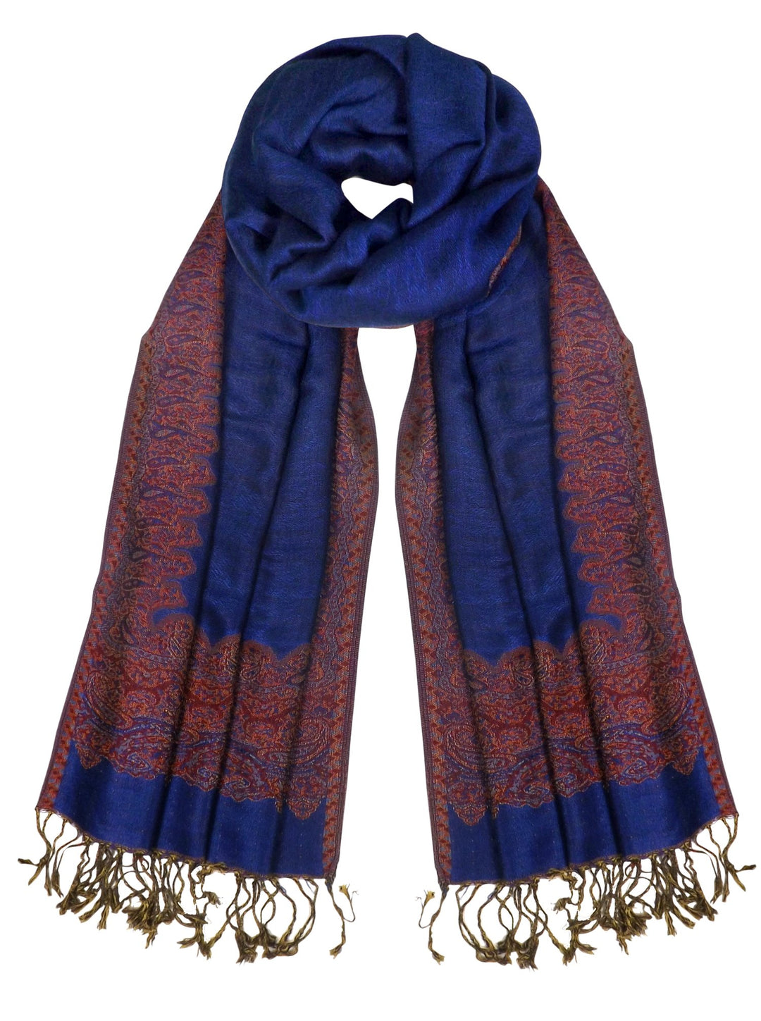 Reversible Jacquard Paisley Pashmina Shawl