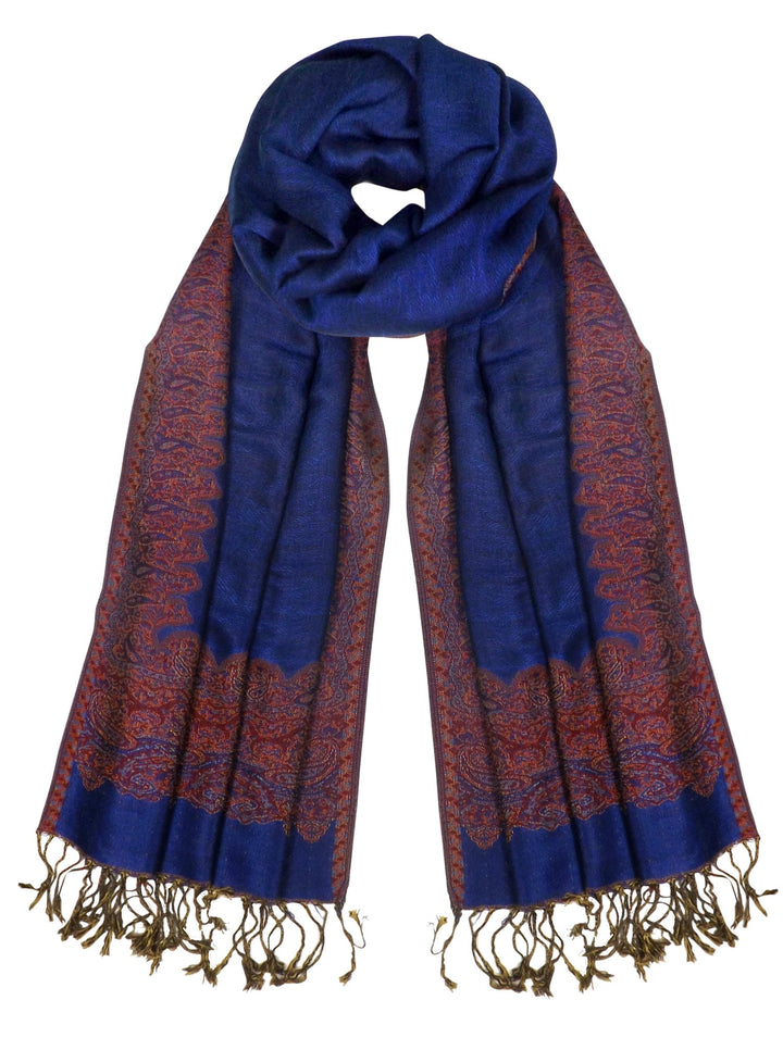 Reversible Jacquard Paisley Pashmina Shawl