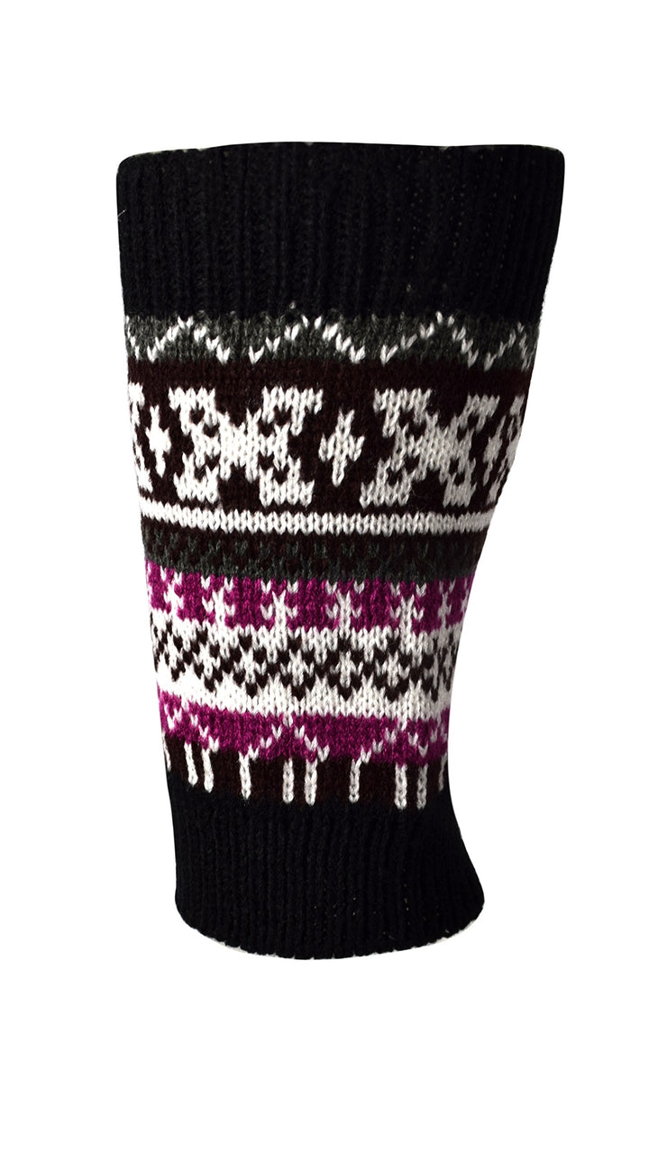 Soft Stretchy Patterned Winter Knitted Leg Warmers
