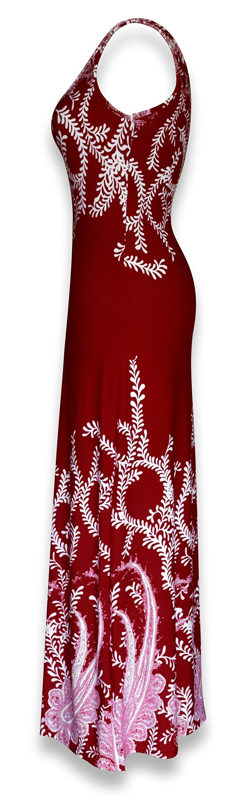 Paisley Print Sleeveless Scoop Neck Maxi Dress