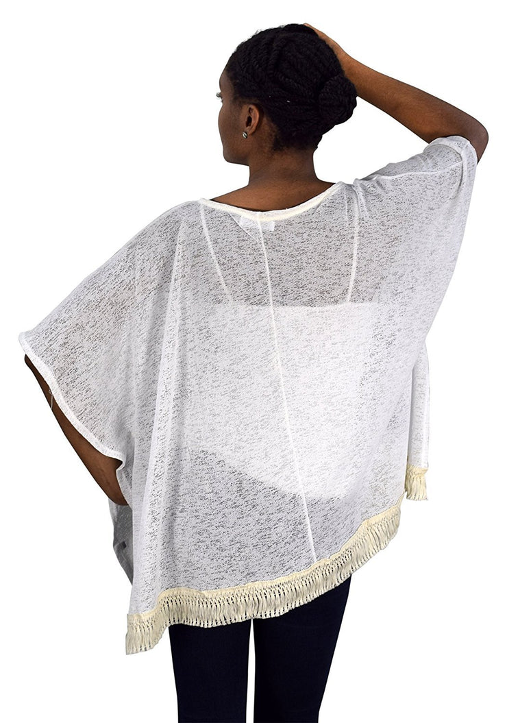 Womens Light Weight Summer Poncho Cardigan Beach Cover up