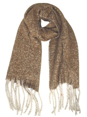 Winter Soft and Warm Cashmere Feel Tasseled Knitted Chunky Wrap Scarf