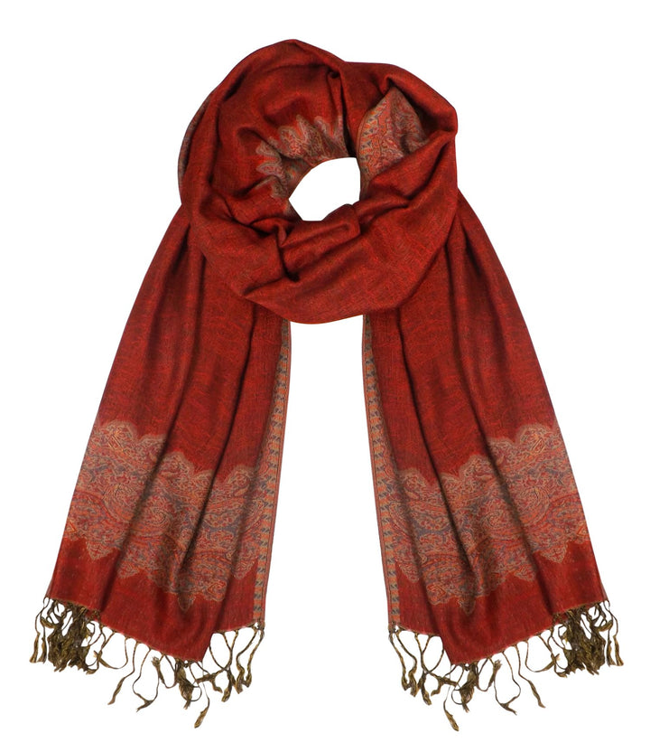 Reversible Jacquard Paisley Pashmina Shawl