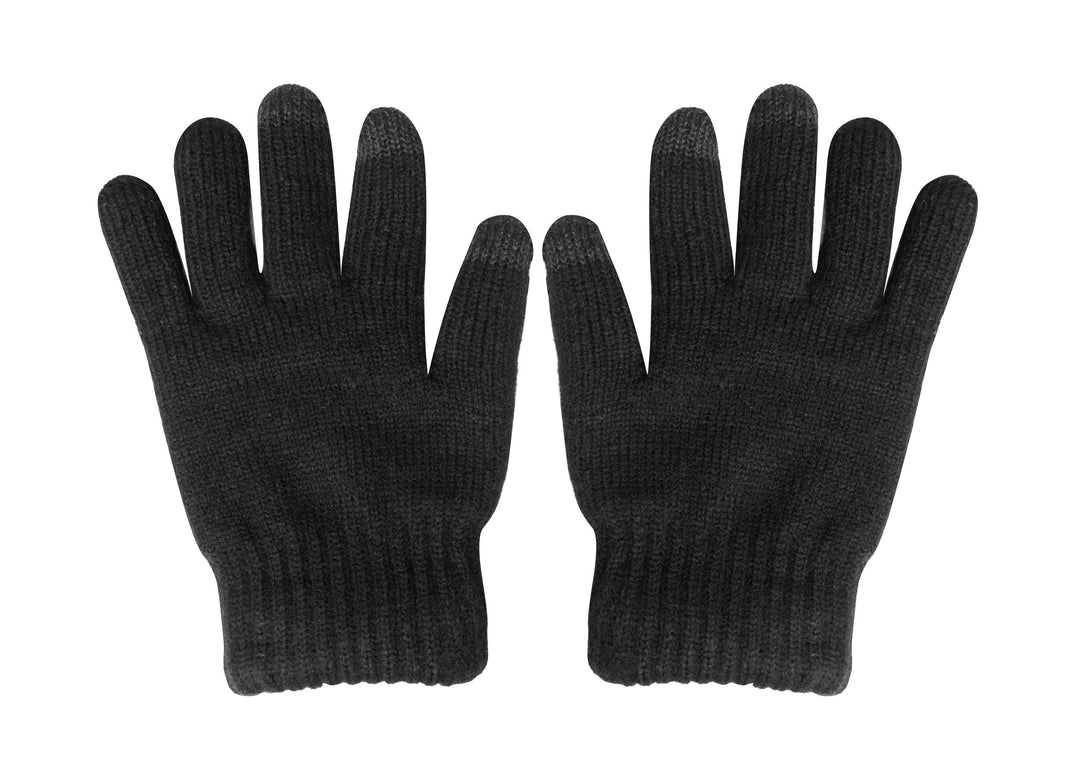 Thick Knit One Hole Facemask Balaclava Snowboarding Biker Mask (Black Set)