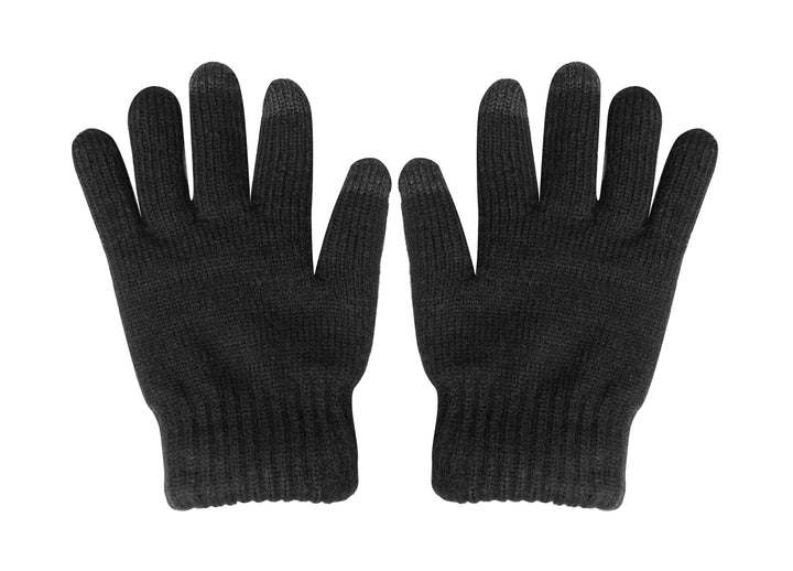 Thick Knit One Hole Facemask Balaclava Snowboarding Biker Mask (Black Set)