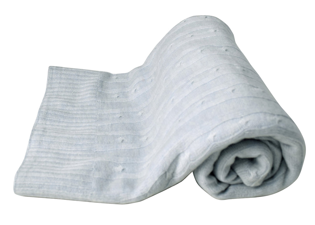 Cable Knit Cashmere Wool Throw (50x60")