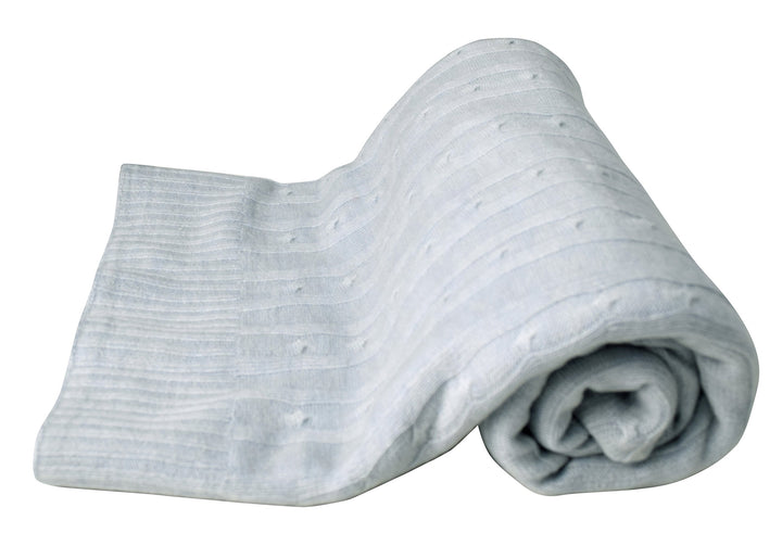 Cable Knit Cashmere Wool Throw (50x60")