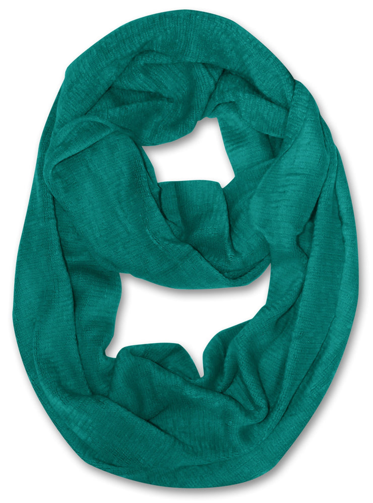 Teal Peach Couture Cashmere feel Gorgeous Warm Two Toned Infinity loop neck scarf snood