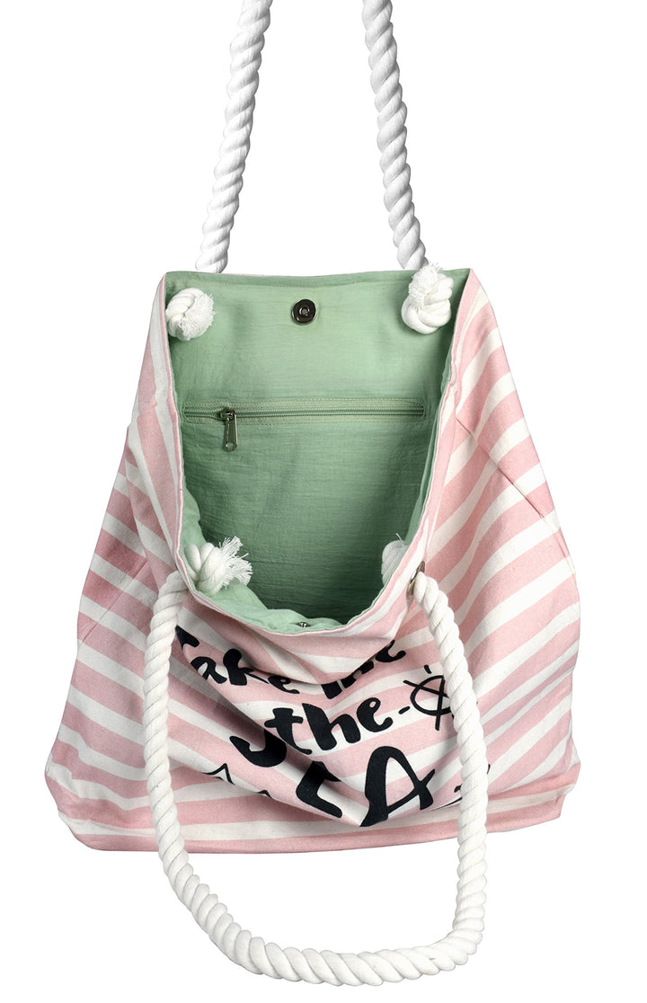 Rope Handle Cotton Canvas Tote Bag