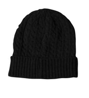A6360-Cable-Knit-Fit-Beanie-Hat-Black-KL
