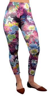 Peach Couture Women Stretch Luxury Galaxy Floral Print Leggings Space Tight Pants