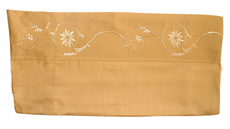 Peach Couture Home Collection and Soft 100% Cotton Flower Embroidered Design Solid Sheet Set