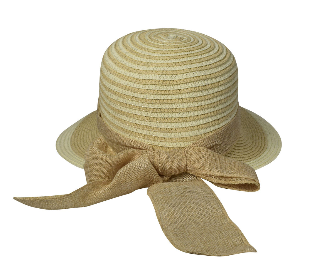 Womens Floppy Bow Knot Asymmetric Wide Brim Panama Sun Hat
