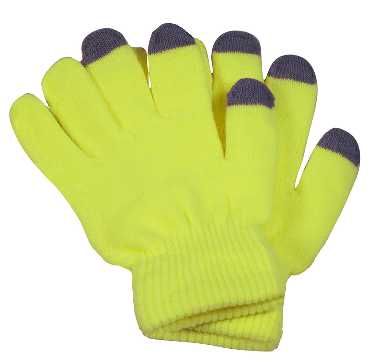 A6518-Neon-Touch-Glove-Women-Yellow-KL
