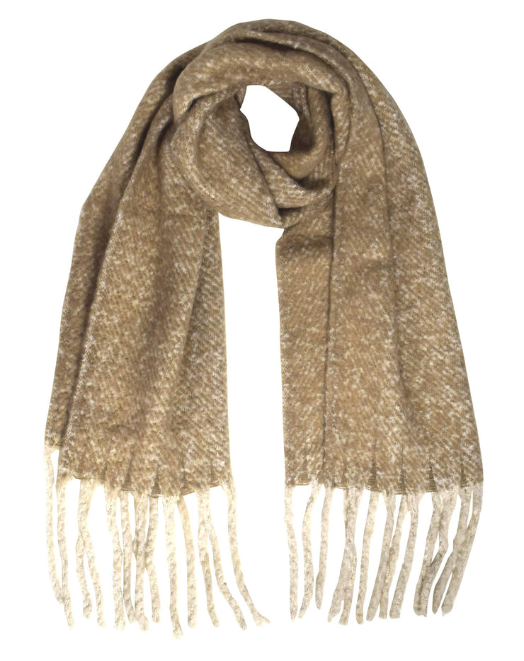Winter Soft and Warm Cashmere Feel Tasseled Knitted Chunky Wrap Scarf