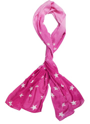 Exclusive Womens Vibrant Patriotic Fading Star Print Light Scarf