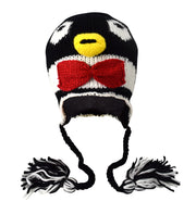 Penguin Themed Double Layer Fleece Tasseled Cozy Winter Kids Hat