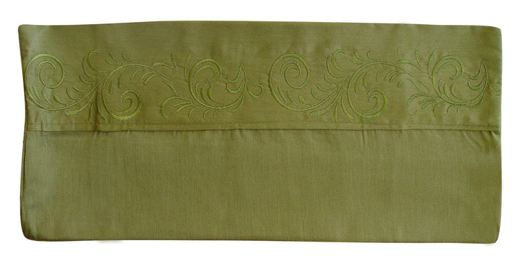 Peach Couture Home Collection and Soft 100% Cotton Flower Embroidered Design Solid Sheet Set