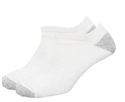 Hanes Boy's No Show Reinforced Heel and Toe Value 6 pack (White, Size 9 Medium)