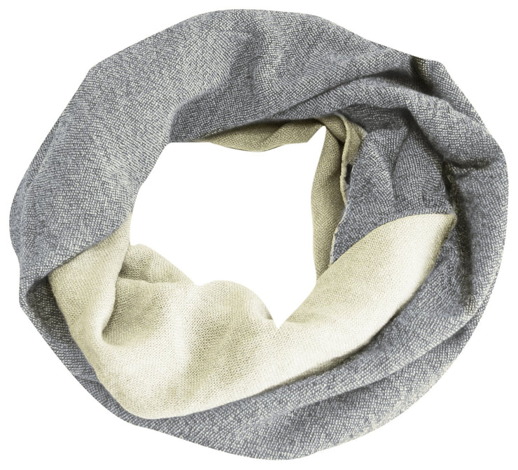 Tan & Grey Peach Couture Cashmere feel Gorgeous Warm Two Toned Infinity loop neck scarf snood