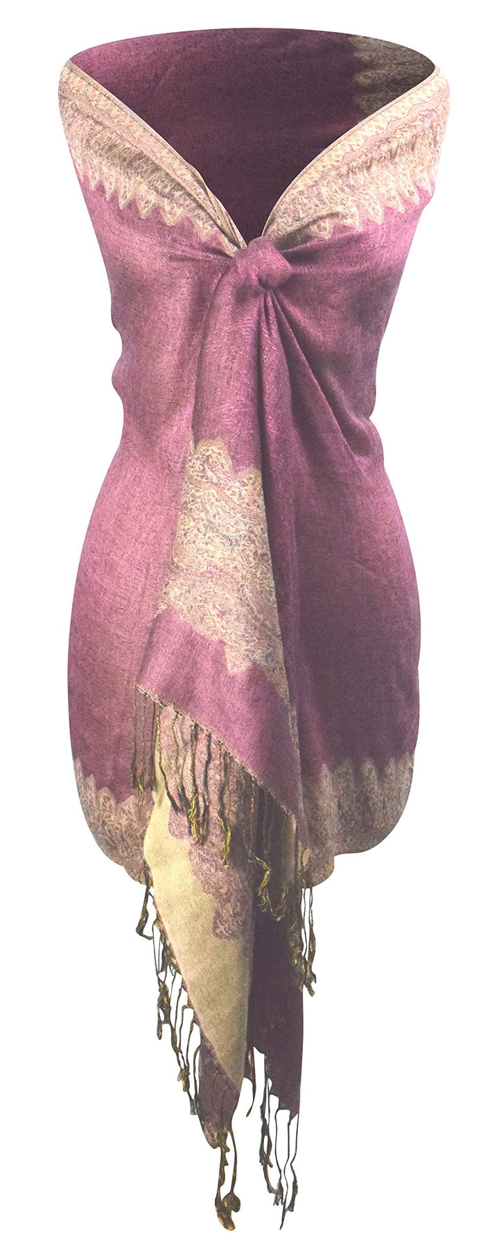 Reversible Jacquard Paisley Pashmina Shawl