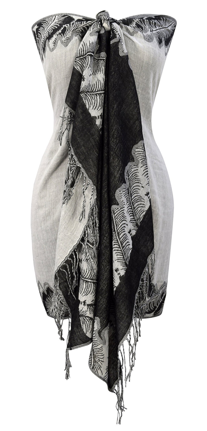 Reversible Jacquard Paisley Pashmina Shawl