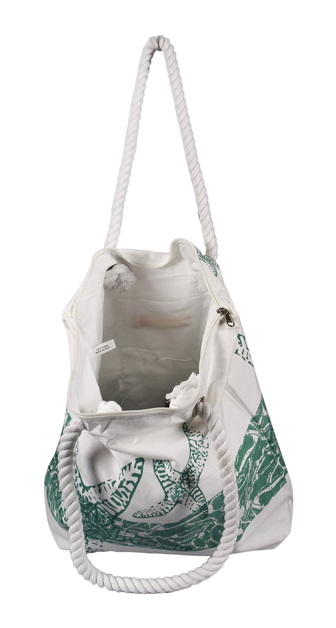 Starfish Design Cotton Canvas Beach Tote