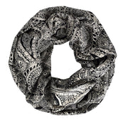 Peach Couture Chic Graphic Paisley Printed Infinity Loop Scarf Various Colors
