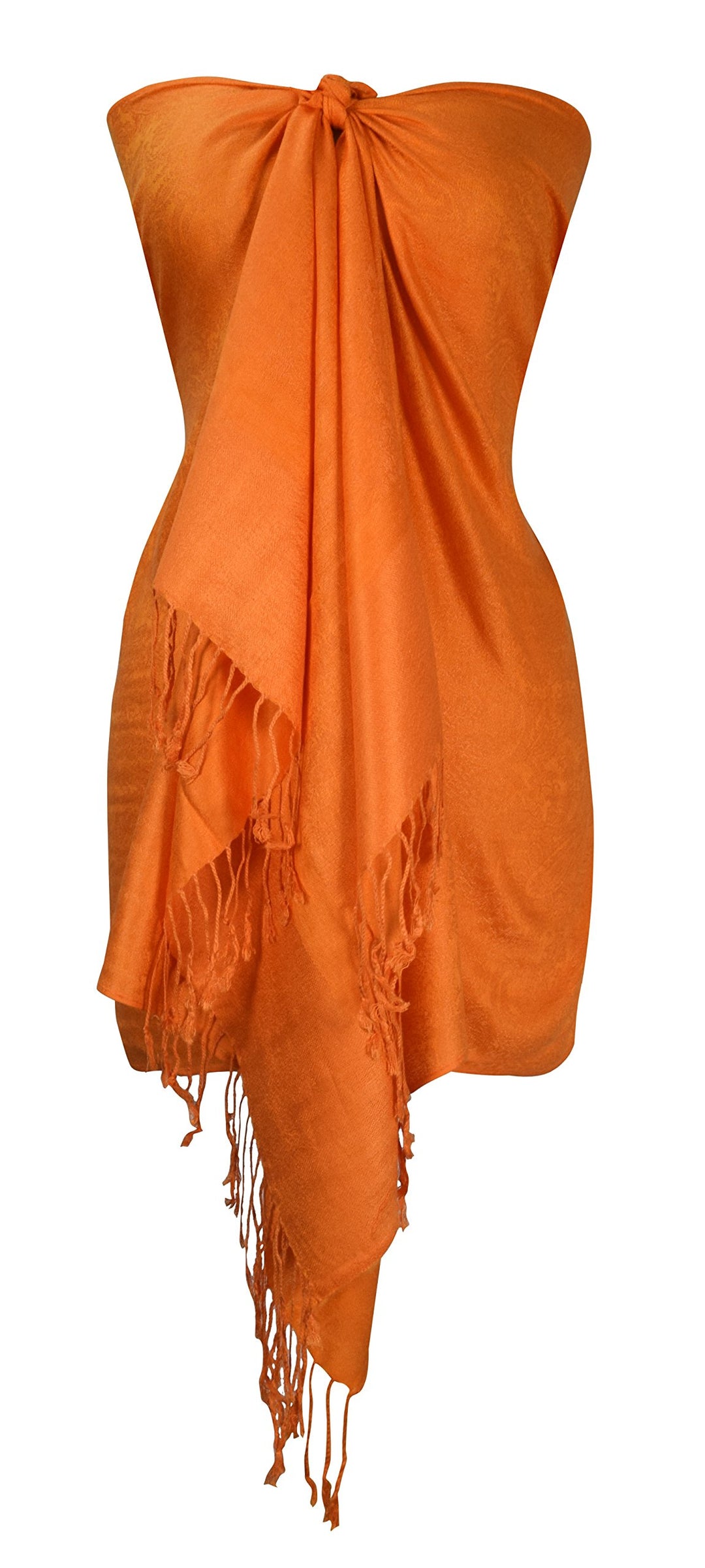 Peach Couture Womens Elegant Vintage Solid Jacquard Paisley Scarf Shawl Wrap