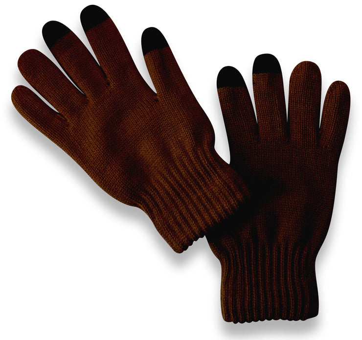 Peach Couture Unisex Warm Knitted Double Layered Touch Screen Texting Gloves