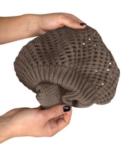 Winter Warm Double Layer Crochet Knit Beret Beanie Slouchy Hat